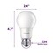 Philips Philips A19 E26 (Medium) LED Bulb Daylight 40 Watt Equivalence 4 pk 575811 - alternate 5